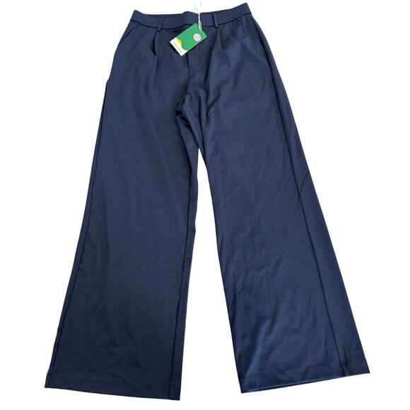 Halara High Waist Straight Leg Work Pants Stretch Comfort Midnight Blue M Reg - Picture 2 of 7